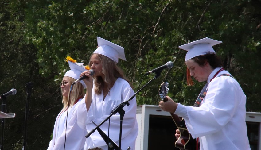 Graduates in the Faith Christian worship band sang the song "Way Maker," saying the song played an important role in the class's senior year.